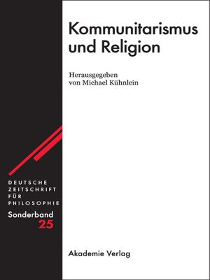 cover image of Kommunitarismus und Religion
